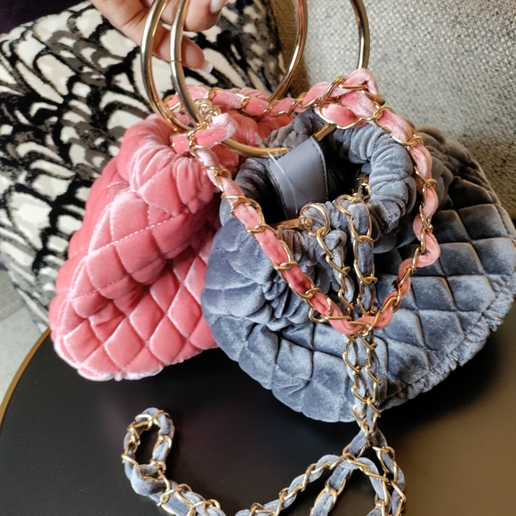 Gray and pink satchel bags - Picture 5 of 5